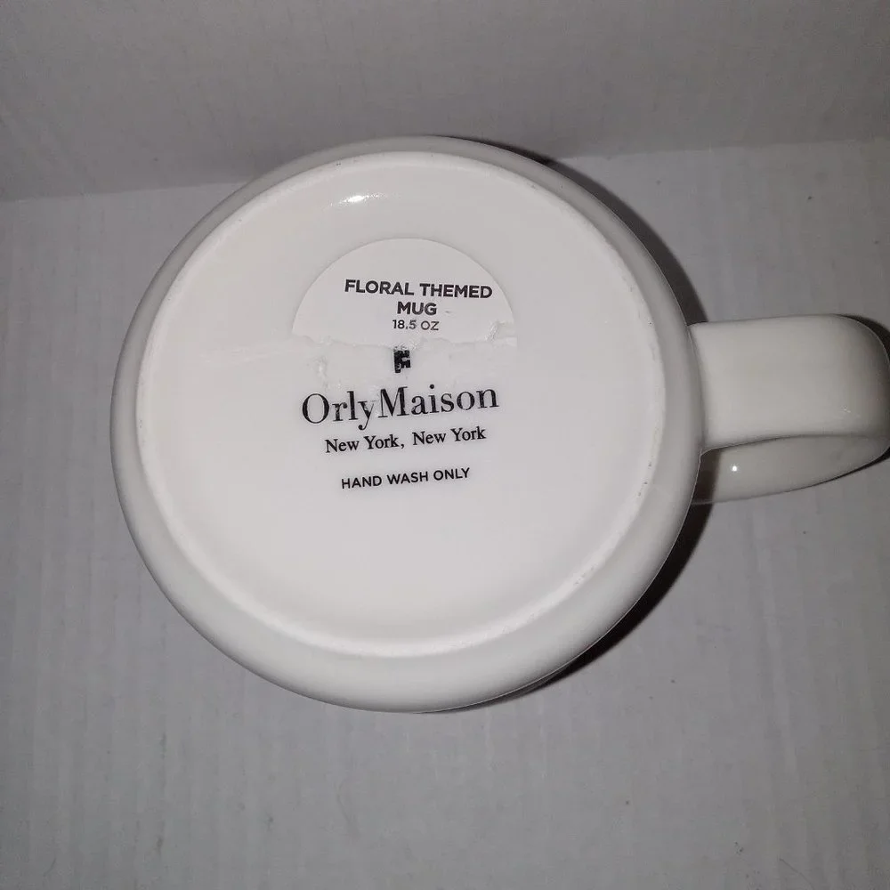 Orly Maison Floral Themed Mug 18 fl. oz NEW